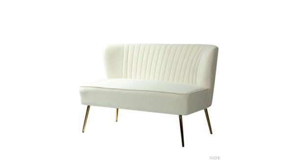 Lounge, Love Seat - Ivory (Velvet)